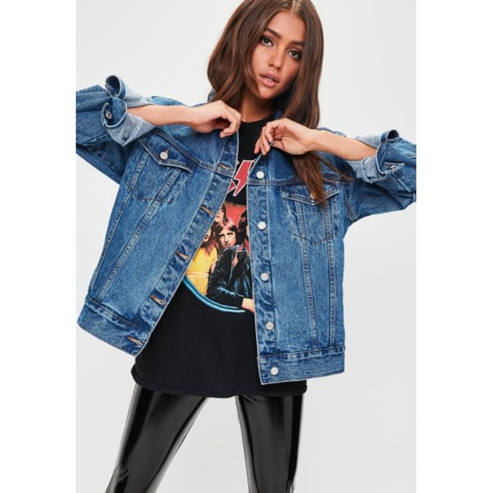 Missguided oversized denim jean jacket